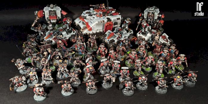 Space Marines Blood Angels Successor Primaris Intercessor Redemptor Dreadnought by NeonForgeStudio