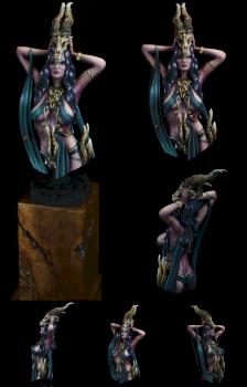 Boneflesh Necromancer from Gilded Lion Miniatures sculpted by Printomancer3D by Jamie M