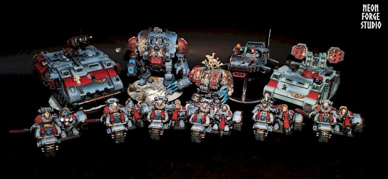 Space Wolves Army Dreadnought Impulsor Repulsor Attack Bike by NeonForgeStudio