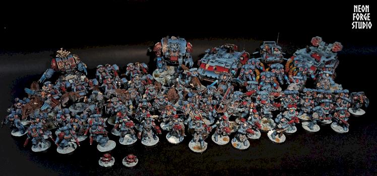 Space Wolves Army by NeonForgeStudio