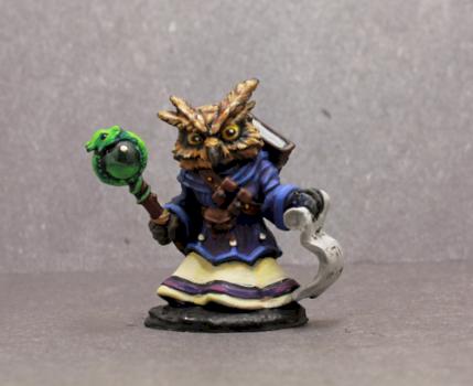 Dark Sword Owl Mage with Staff by superbug983