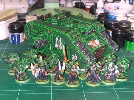 Space Marine Dark Angel Command Group by Cyranc