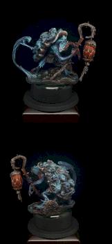 Limbo miniatures Zehir, the turtle shaman by KSlee