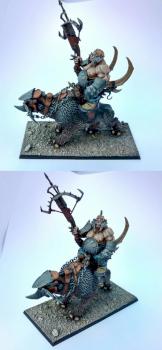 Ogre Hunter on Mournfang conversion by Babhoon