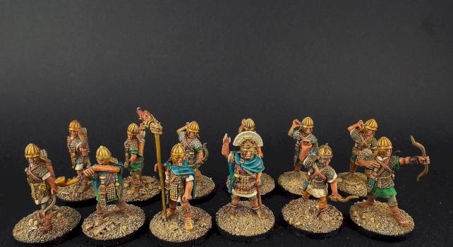 28mm Aventine ~  Eastern Auxiliary Archers Unit by avalonindustries2040