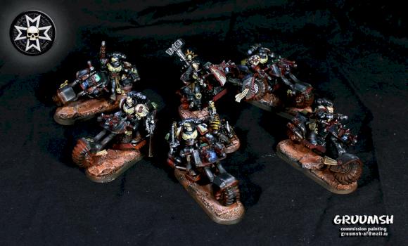 Black templars space marines bikes by Gruumsh