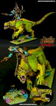 Lizardmen Carnosaur With Kroq-Gar Saurus Old Blood by Frost Devil