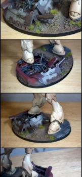 Eldar Wraithknight with Custom Backvanes, Reaper-Style Cannons by TitaniumSpork