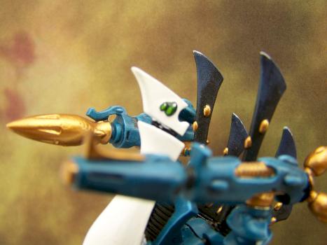 Eldar Wraithlord Fully Magnetized Head Close-up by Battlegrounds Wargaming