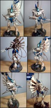 Eldar Wraithknight with Custom Backvanes, Reaper-Style Cannons by TitaniumSpork