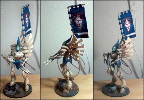 Eldar Wraithknight with Custom Backvanes, Reaper-Style Cannons by TitaniumSpork