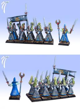 High Elf Swordmaster Unit with Mage by WhiteRavenFactory