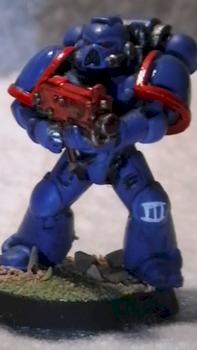 Ultra Marine Trooper, 3rd Company, 3rd Squad by hcordes