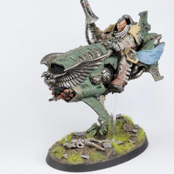 Vertus Praetor: Adeptus Custodes on a Dawneagle Jetbike by dansub