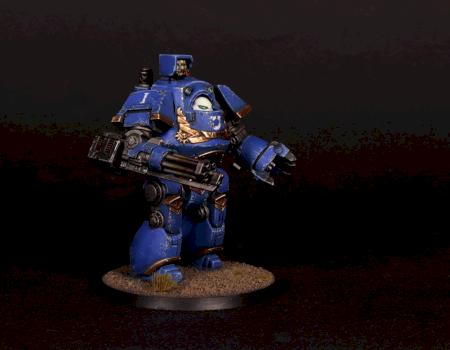 Ultramarine Contemptor Dreadnought Multy melta, magnetized, battle damaged by dimoni777