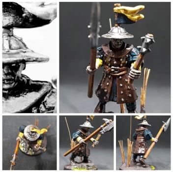 Mousillon Men-at-Arms (Irregular) with Halberd & Mace ~ Bretonnia by Harrowfear