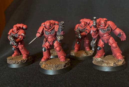 Primaris Blood Angels squad by Soyg