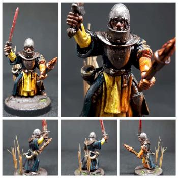 Mousillon Men-at-Arms (Irregular) with Torch & Sword ~ Bretonnia by Harrowfear