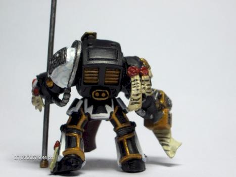 painted black templar terminator standard bearer (no banner) by spyonicle