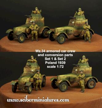 1:72 Polish Wz.34 armored car crew by Scibor