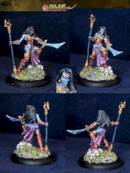 Carinth, Dark Elf Sorceress by belminiart
