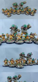 Willy Miniatures Blood Bowl Halfling team by 0nyx