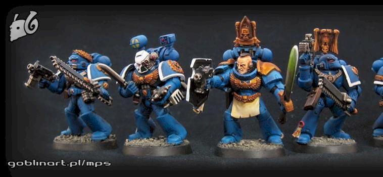 Ultramarines command squad by GoblinArt