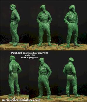 1:35 scale Polish tank crew 1939 by Scibor