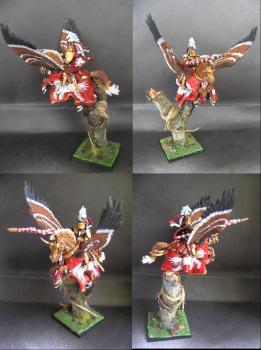 Warhammer Bretonnian Champion Pegasus Knight of Unicorn by tinman755