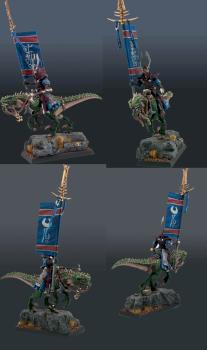 Dark Elf Cold One Knight by Rose Model Art