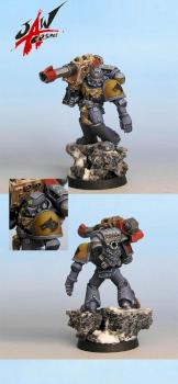 Space Wolf brother with Lascannon by Cesnak