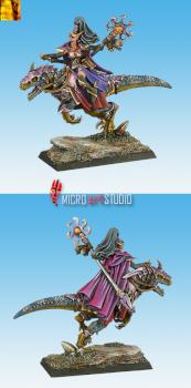 Dark Elf Supreme Sorceress On Cold One by MiG