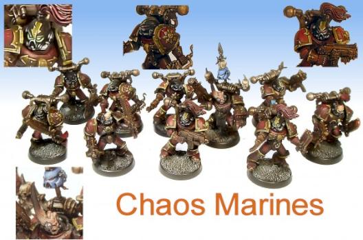 chaos marine squad by miniatureheaven