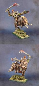 CONVERTED ORC WARBOSS ON BOAR by midgardmodels