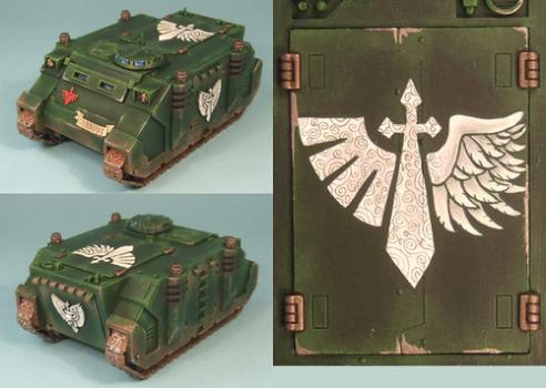 Dark Angels Space Marine Rhino by Mudski