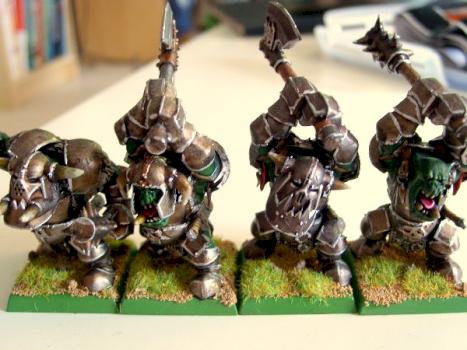 4 Black Orcs by polished stone