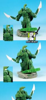 Science Fiction Spartan Warrior Greenstuff Sculpture by Scibor