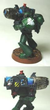 Dark Angel Space Marine - Plasma Cannon Trooper by Townrazer