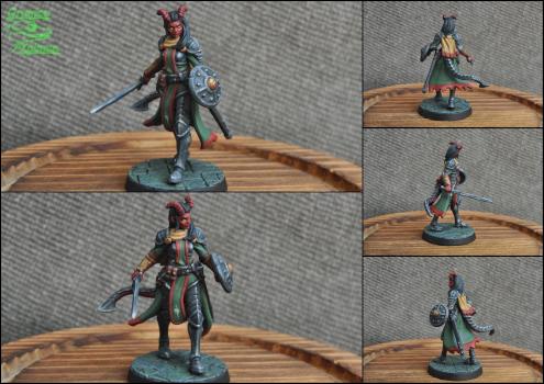 Tiefling Knight by GrumpyKaiman