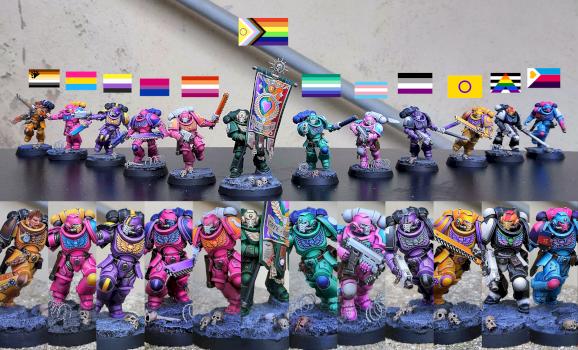 LGBT themed Space Marines squad, the by CerberusXt