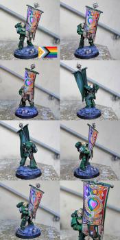 LGBT+ Progress pride color scheme Space-Marine Ancient by CerberusXt
