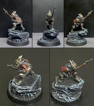 Moria Goblin warrior on rocky outcrop by Armourbench_Aus