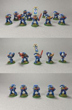 Ultramarines 2nd Company, 5th Squad by gowestover