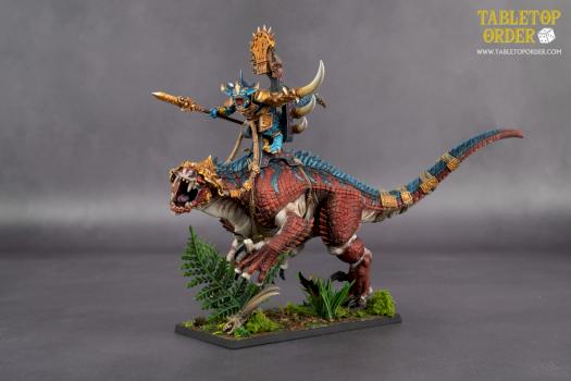Saurus Oldblood on Carnosaur by Tabletop Order