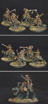 Kroot knarloc riders by Shi Vral