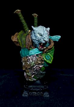 White Panther Bust. Witchsong Miniatures by muwei