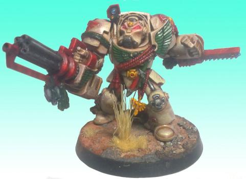 Deathwing Terminator with chainfist and Assault Cannon by Noxred