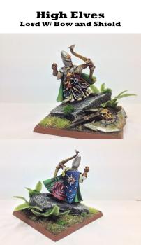High Elf Hero with Bow And Shield by hazelanne