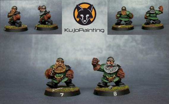 Blood Bowl Dwarf Runners by KujoPainting