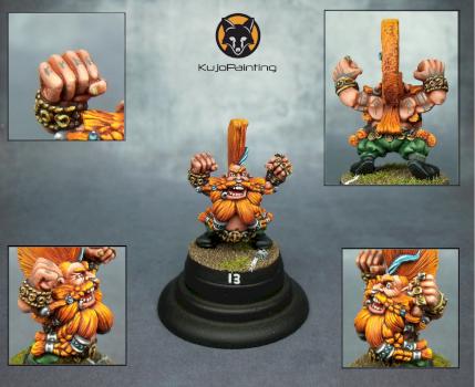 Grim IronJaw BloodBowl Dwarf StarPlayer by KujoPainting